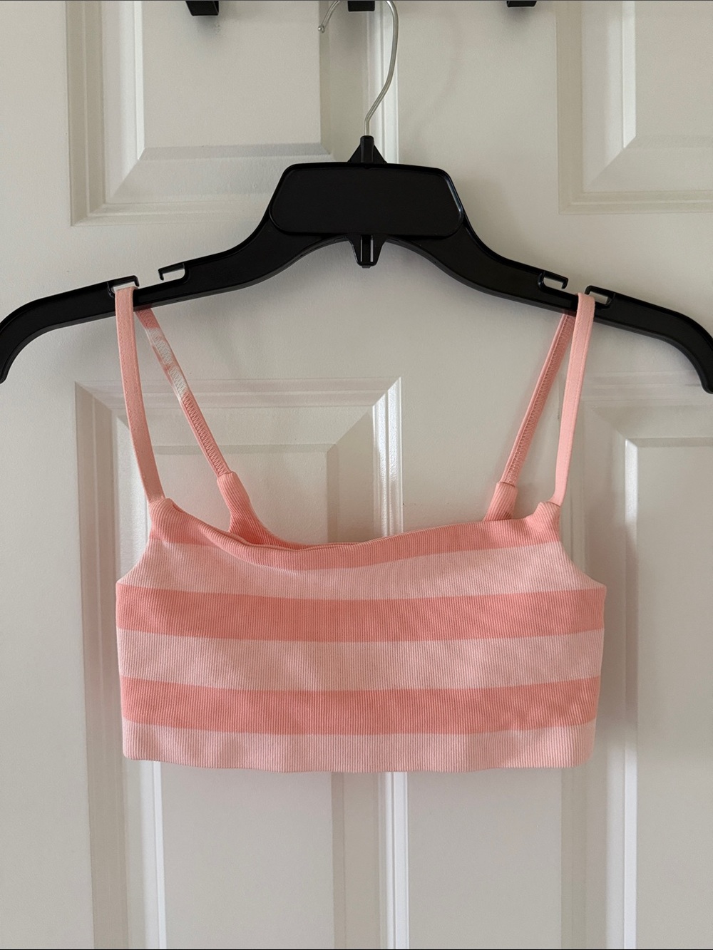 FP Movement by Free People Pink Striped Bandeau Bralette